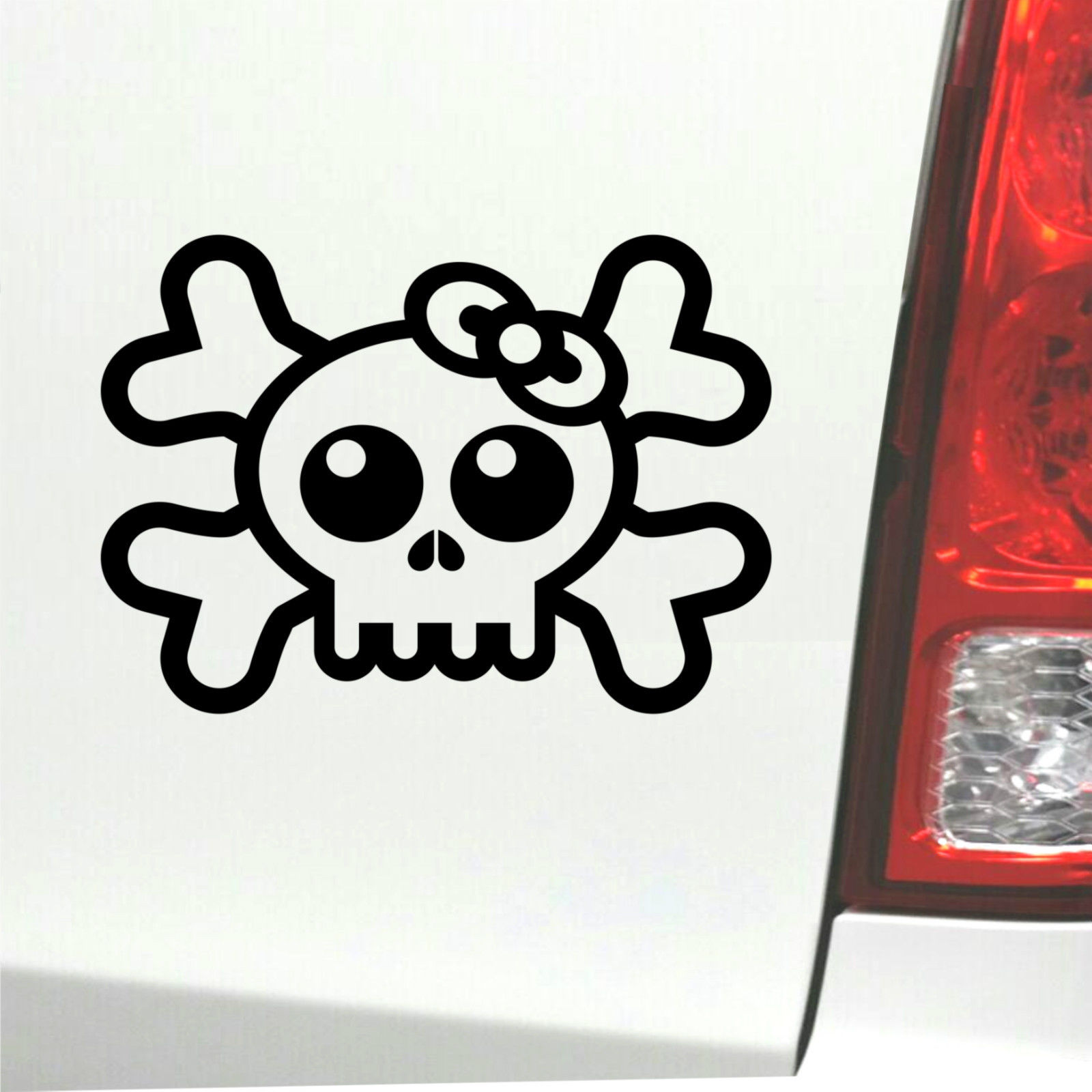 Auto Aufkleber Totenkopf Mit Schleife Fun Skull Sticker Ebay