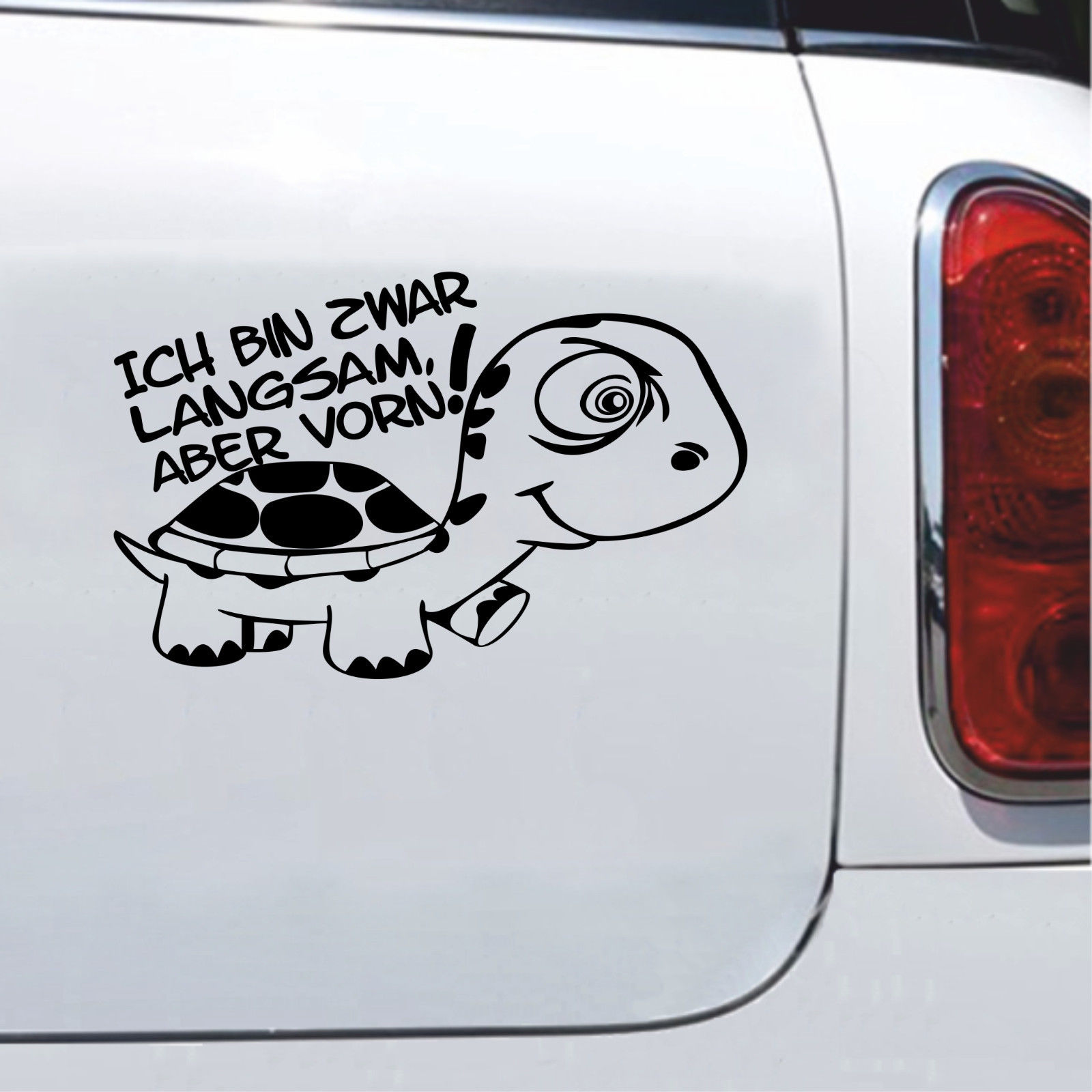 Auto Aufkleber Ich bin zwar langsam Schildkröte fun Spruch Sticker eBay