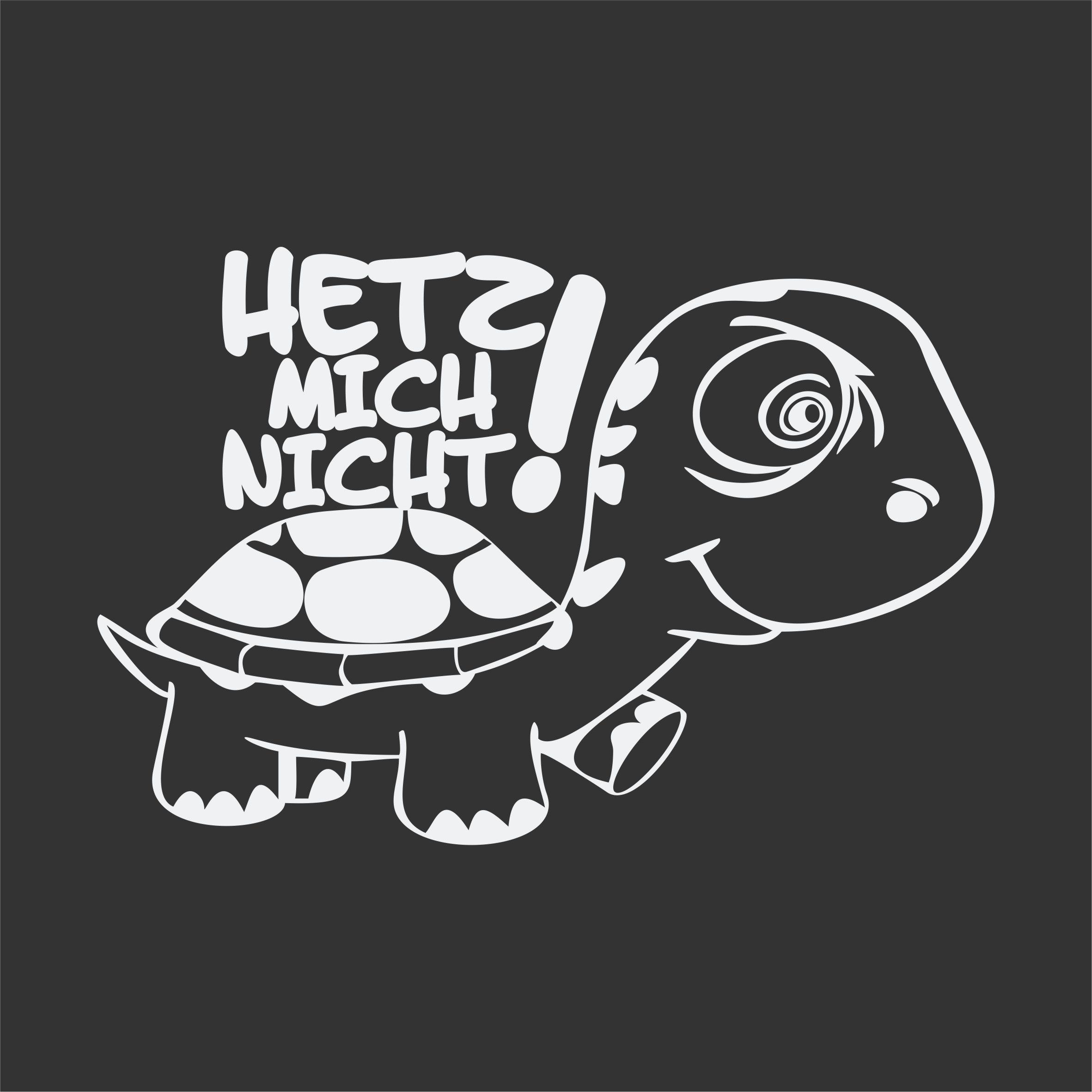 Auto Aufkleber Hetz mich nicht Turtle Schildkröte weiß matt eBay