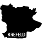 Preview: Krefeld Landkarte Aufkleber