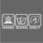 Mobile Preview: Handwash only Aufkleber H2