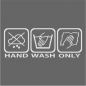 Preview: Handwash only Aufkleber H4