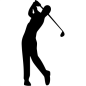 Preview: Golfspieler Aufkleber