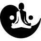 Preview: Yin yang yoga zen Frau Aufkleber