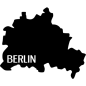 Preview: Berlin Landkarte Aufkleber