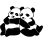 Preview: Kuschelige Pandas Aufkleber