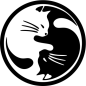 Preview: Yin Yang Katzen Aufkleber