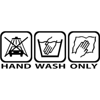 Handwash only Aufkleber H2