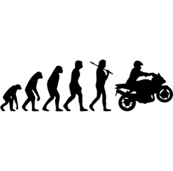 Evolution Motorrad Aufkleber