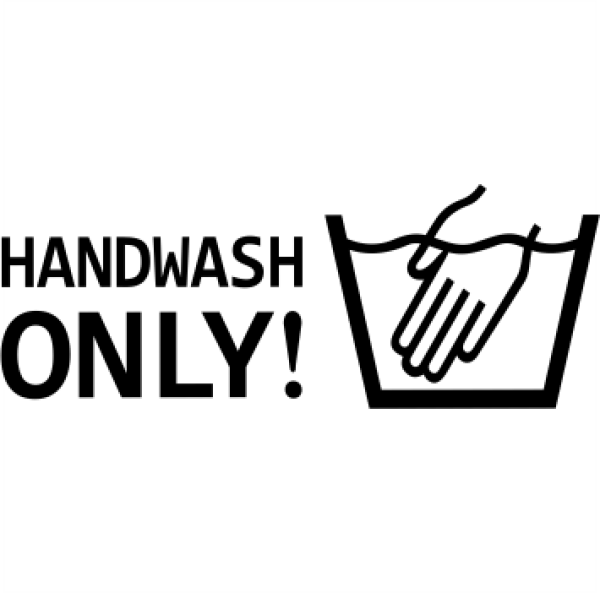 Handwash only Aufkleber H7