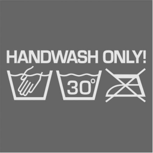 Handwash only Aufkleber H3