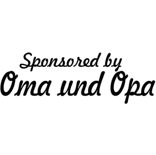 Sponsored by Oma und Opa Aufkleber