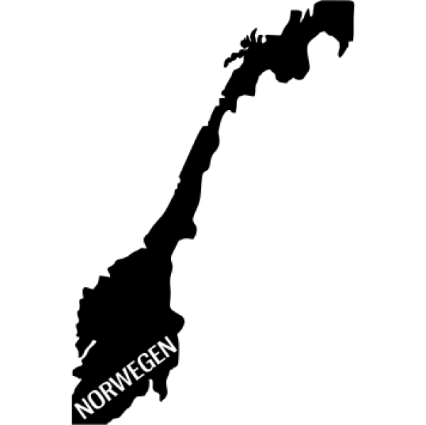 Norwegen Landkarte Aufkleber